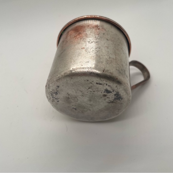 Vntge child's cup silver on copper modern design manufacturers stamped Trent - Picture 12 of 12